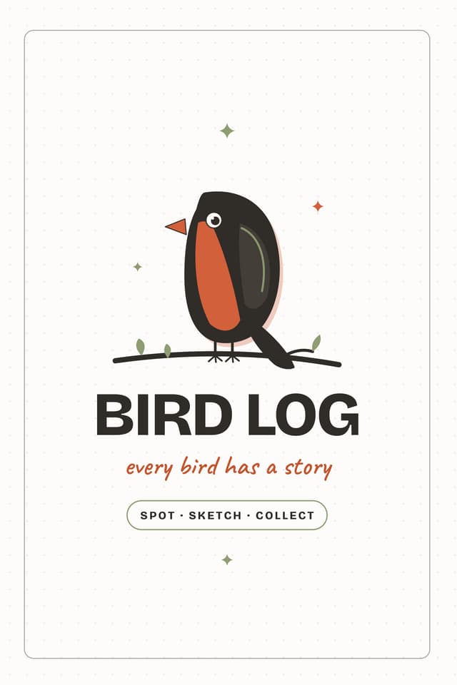 Bird Log birding journal cover by Gihan Nadeera