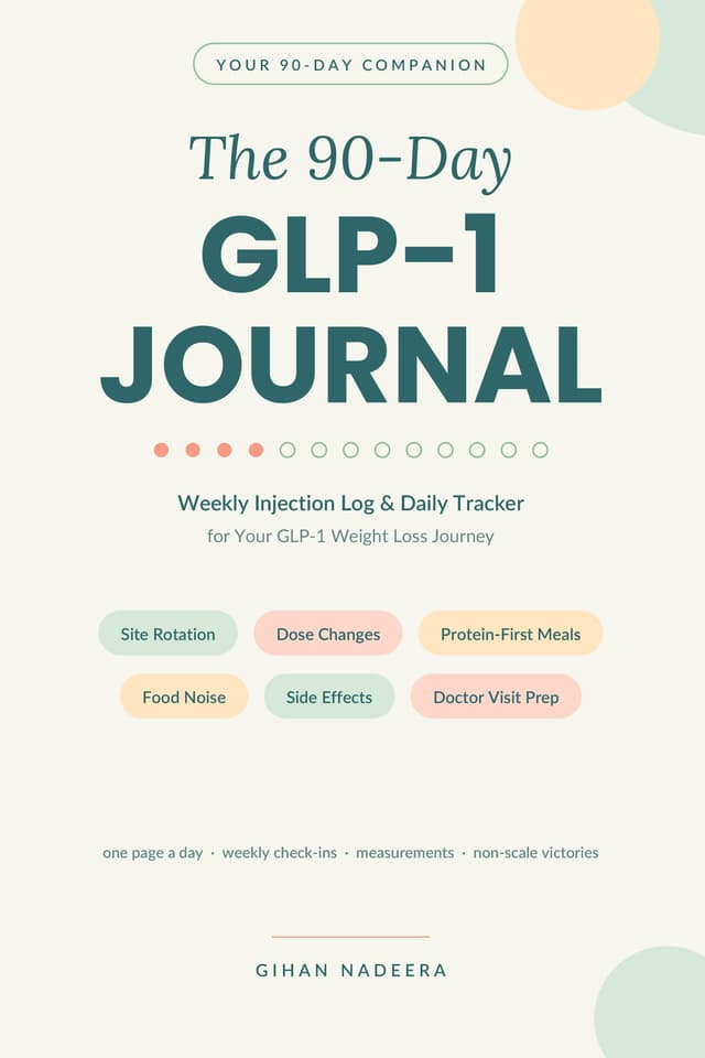 The 90-Day GLP-1 Journal cover by Gihan Nadeera