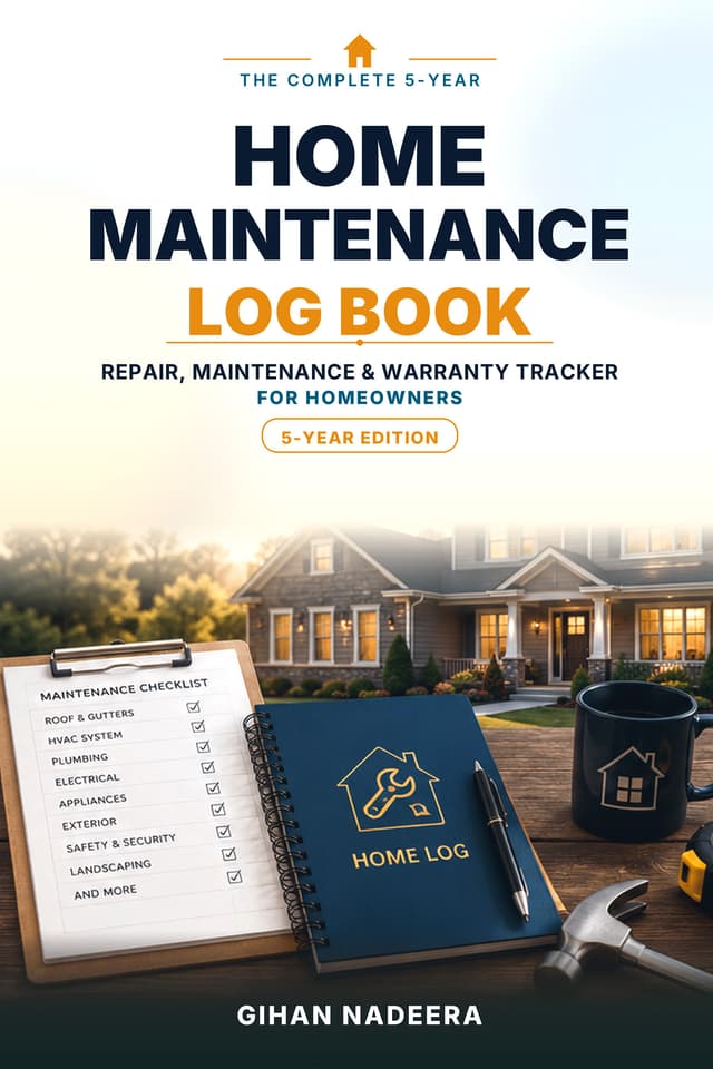 Home Maintenance Log Book cover by Gihan Nadeera