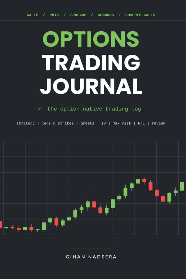 Options Trading Journal cover by Gihan Nadeera