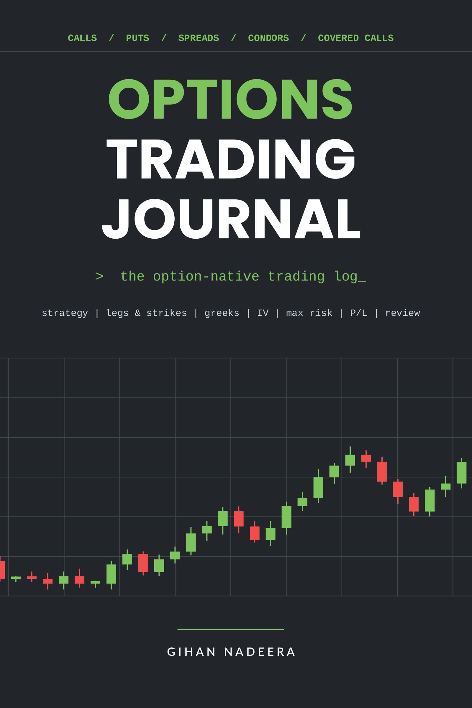 Options Trading Journal cover by Gihan Nadeera